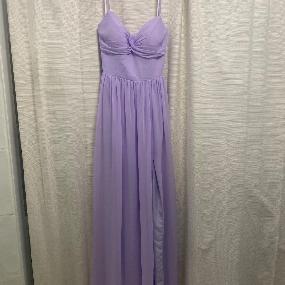 Lilac Azazie Zeya Bridesmaid Dress